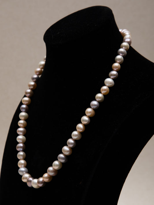 Collar Perlas Caramelo L