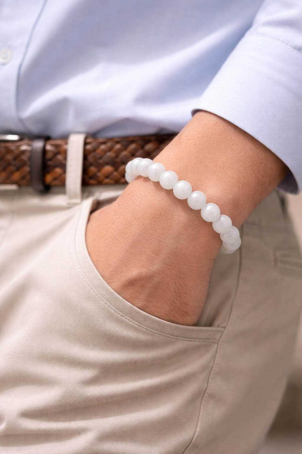 Pulsera Jade Hetian blanco