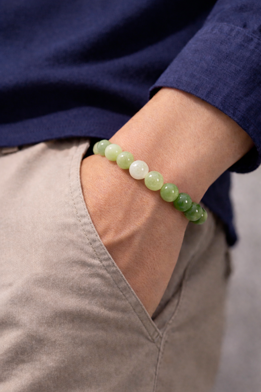 Pulsera Jade Hetian verde