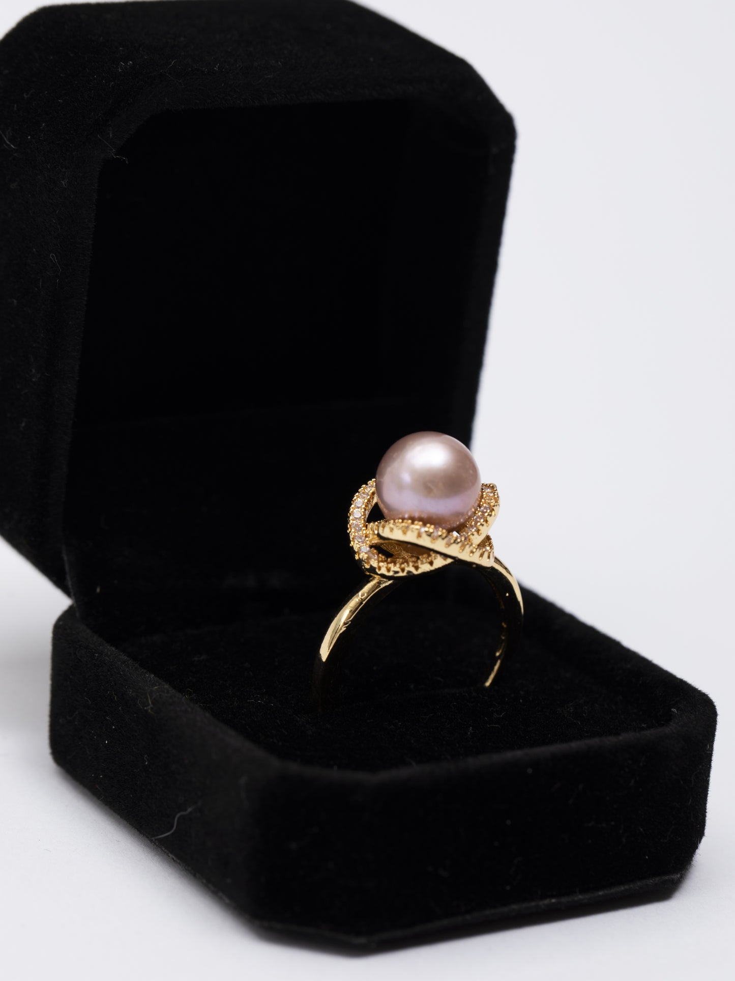 Anillo de Perla Rosa
